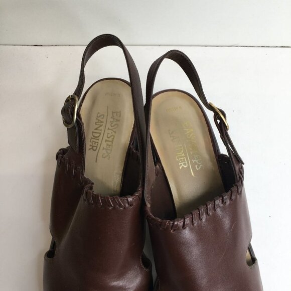 Easy-Steps Sandler Slingback  Brown Leather Sandals Size 9 - Picture 8 of 12